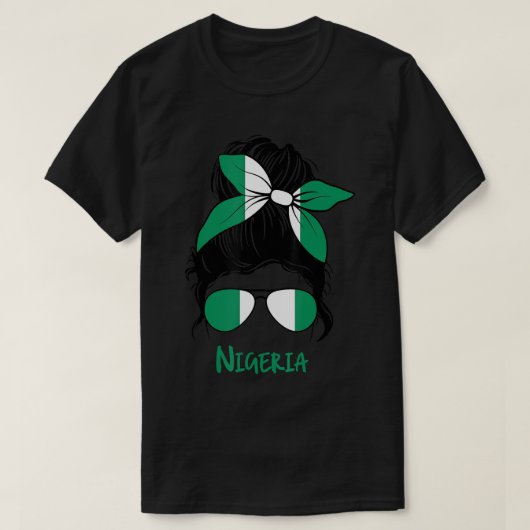 Nigeria Mädchen Nigerias Nigerianische Frau Flagge T-Shirt (Design vorne)