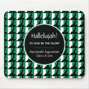 NIGERIA Map Patriotic Graduate Custom HALLELUJAH Mousepad