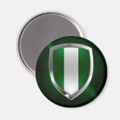 Nigeria Metallic Emblem Magnet (Vorderseite/Rückseite)