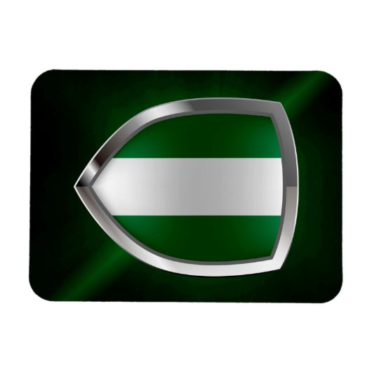 Nigeria Metallic Emblem Magnet (Horizontal)