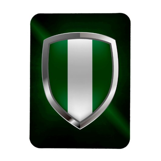 Nigeria Metallic Emblem Magnet (Vertikal)