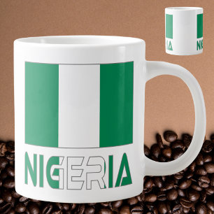 Nigeria mit der nigerianischen Flagge Jumbo-Tasse