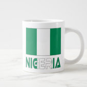 Nigeria mit nigerianischer Flagge Jumbo-Tasse (Rechts)