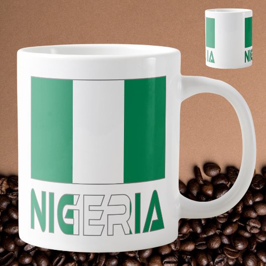 Nigeria mit nigerianischer Flagge Jumbo-Tasse