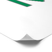 Nigeria mit nigerianischer Flagge Poster (Ecke)