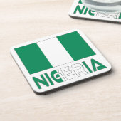 Nigeria mit nigerianischer Flagge Untersetzer (Linke Seite)