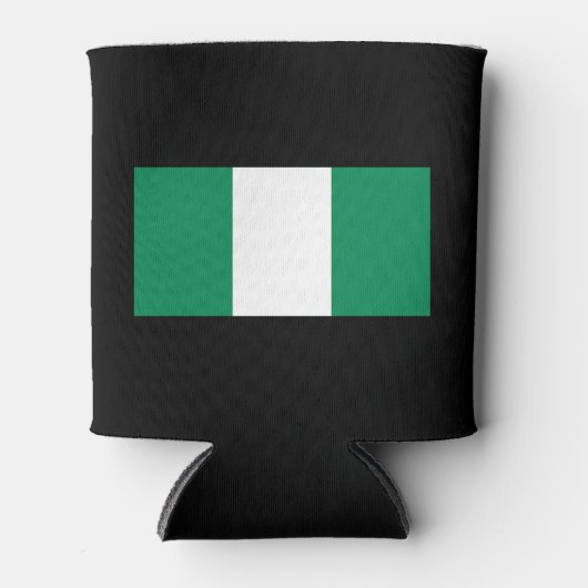 Nigeria mit nigerianischer Flagge (Westafrika) Dosenkühler (Vorderseite)