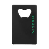 Nigeria mit nigerianischer Flagge (Westafrika) Geldbeutel Flaschenöffner (Rückseite)