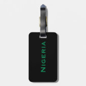 Nigeria mit nigerianischer Flagge (Westafrika) Gepäckanhänger (Rückseite vertikal)