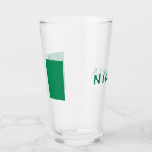 Nigeria mit nigerianischer Flagge (Westafrika) Glas (Links)