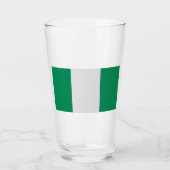 Nigeria mit nigerianischer Flagge (Westafrika) Glas (Vorderseite)