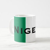 Nigeria mit nigerianischer Flagge (Westafrika) Kaffeetasse (Vorderseite Links)