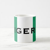 Nigeria mit nigerianischer Flagge (Westafrika) Kaffeetasse (Mittel)