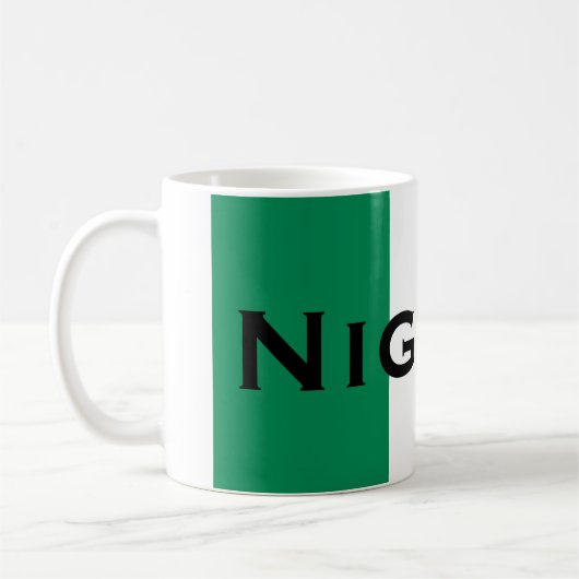 Nigeria mit nigerianischer Flagge (Westafrika) Kaffeetasse (Links)