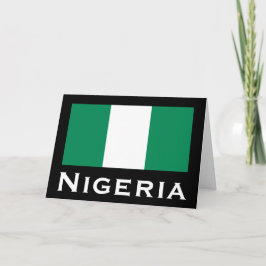 Nigeria mit nigerianischer Flagge (Westafrika) Karte