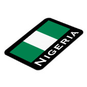 Nigeria mit nigerianischer Flagge (Westafrika) Magnet (Linke Seite)