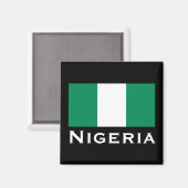 Nigeria mit nigerianischer Flagge (Westafrika) Magnet (Vorderseite/Rückseite)