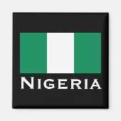 Nigeria mit nigerianischer Flagge (Westafrika) Magnet (Vorne)