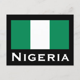Nigeria mit nigerianischer Flagge (Westafrika) Postkarte