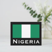 Nigeria mit nigerianischer Flagge (Westafrika) Postkarte (Stehend Vorderseite)