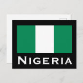 Nigeria mit nigerianischer Flagge (Westafrika) Postkarte (Vorne/Hinten)