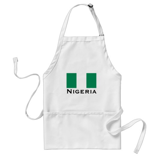 Nigeria mit nigerianischer Flagge (Westafrika) Schürze (Vorne)