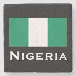 Nigeria mit nigerianischer Flagge (Westafrika) Steinuntersetzer