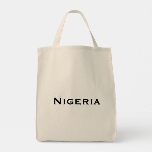 Nigeria mit nigerianischer Flagge (Westafrika) Tragetasche (Rückseite)