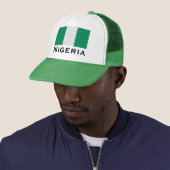 Nigeria mit nigerianischer Flagge (Westafrika) Truckerkappe (Beispiel)