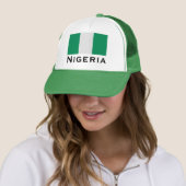Nigeria mit nigerianischer Flagge (Westafrika) Truckerkappe (Beispiel)