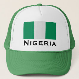 Nigeria mit nigerianischer Flagge (Westafrika) Truckerkappe