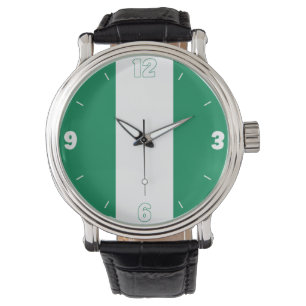 Nigeria National Flag Elegant Patriotic Armbanduhr