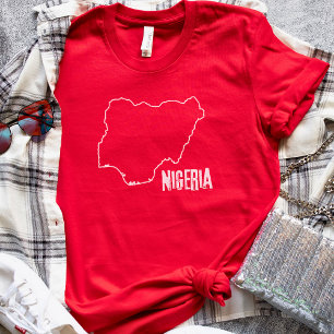Nigeria - Nationale Landkarte Nigerianische Kontur T-Shirt