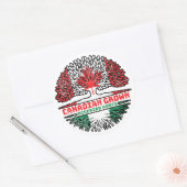 Nigeria Nigerian Canadian Canada Tree Roots Flag Runder Aufkleber (Umschlag)