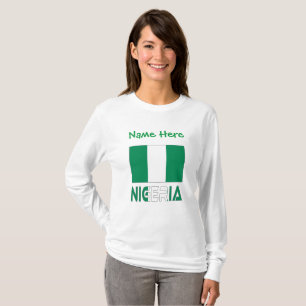 Nigeria Nigerianische Flagge Grün Personalisierung T-Shirt