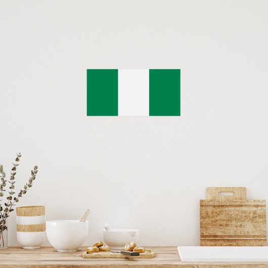 Nigeria - nigerianische Flagge Poster (Küche)