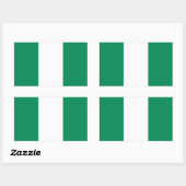 Nigeria/nigerianische Flagge Rechteckiger Aufkleber (Blatt)