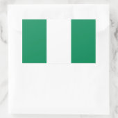 Nigeria/nigerianische Flagge Rechteckiger Aufkleber (Tasche)