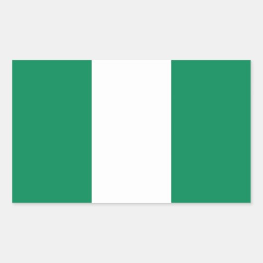 Nigeria/nigerianische Flagge Rechteckiger Aufkleber (Vorderseite)
