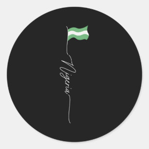 Nigeria Nigerias Flaggen Nigeria Patriotic Runder Aufkleber