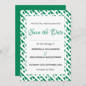 NIGERIA Patriotic Custom Scripting Naija Wedding Save The Date (Vorne/Hinten)