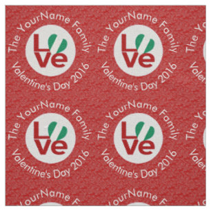 Nigeria Rot LOVE Flagge Personalisiert Stoff