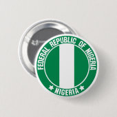 Nigeria Round Emblem Button (Vorne & Hinten)