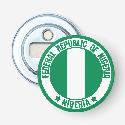 Nigeria Round Emblem Flaschenöffner (Vorderseite)