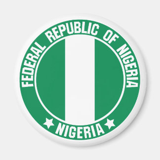 Nigeria Round Emblem Magnet