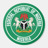 Nigeria Round Emblem Magnet (Vorne)