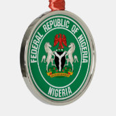 Nigeria Round Emblem Ornament Aus Metall (Rechts)