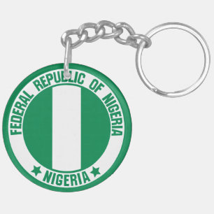 Nigeria Round Emblem Schlüsselanhänger
