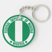 Nigeria Round Emblem Schlüsselanhänger (Rückseite)