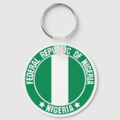 Nigeria Round Emblem Schlüsselanhänger (Vorderseite)